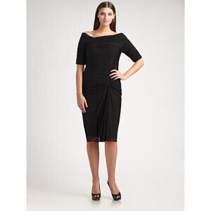 Tadashi Shoji Black Off-Shoulder Dress